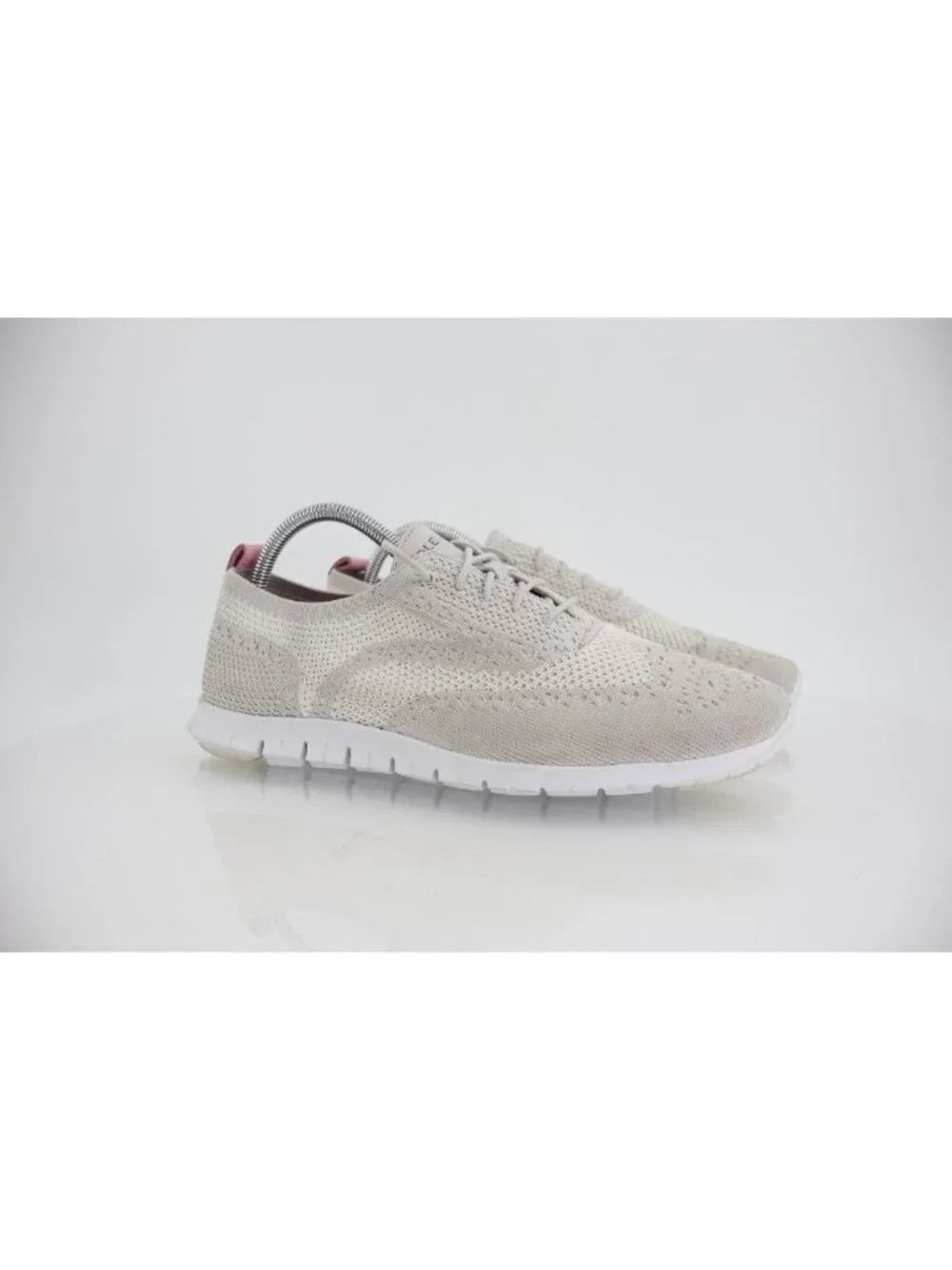 Cole Haan Womens Original Grand Shoes Size 10.5 Gray Stitchlite Knit Wingtip